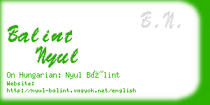 balint nyul business card